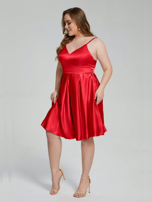 Shop Cherry Red Bridesmaid Dresses in Cicinia tagged "Pleats"