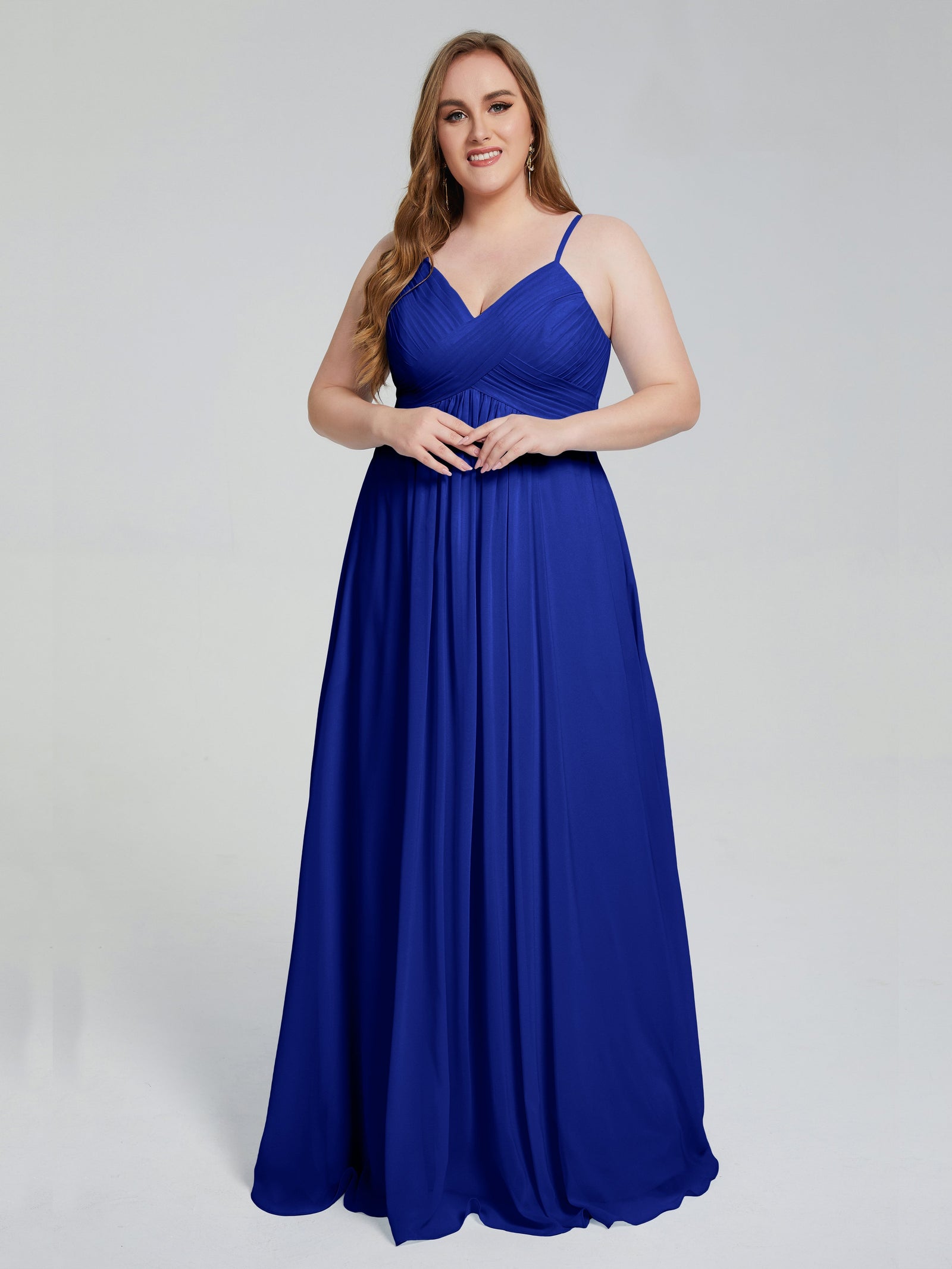 Londyn Spaghetti Straps Plus Size Long Bridesmaid Dresses
