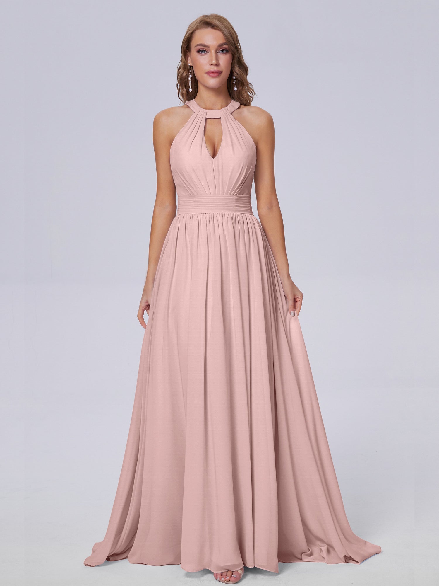 66 Colors Adorable V Neck Ruffles Bridesmaid Dresses Cicinia