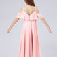 Off Shoulder Ruffled Chiffon Junior Bridesmaid Dress