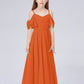 Off Shoulder Ruffled Chiffon Junior Bridesmaid Dress