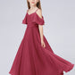 Off Shoulder Ruffled Chiffon Junior Bridesmaid Dress