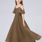 Off Shoulder Ruffled Chiffon Junior Bridesmaid Dress