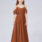 Off Shoulder Ruffled Chiffon Junior Bridesmaid Dress