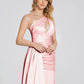 Emersyn One-Shoulder Soft Satin Bridesmaid Dress With Cutout