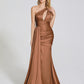 Emersyn One-Shoulder Soft Satin Bridesmaid Dress With Cutout