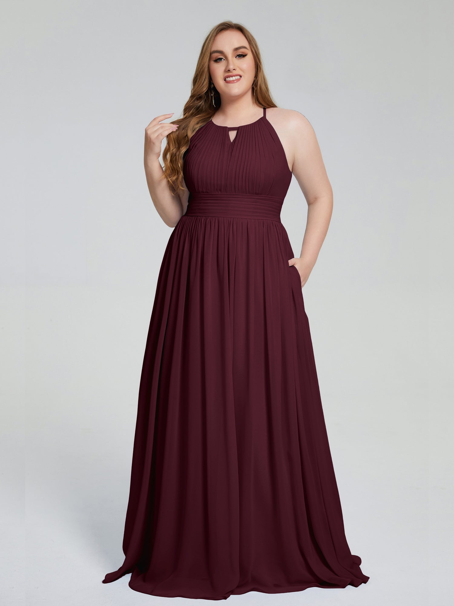 Wine plus deals size bridesmaid dresses