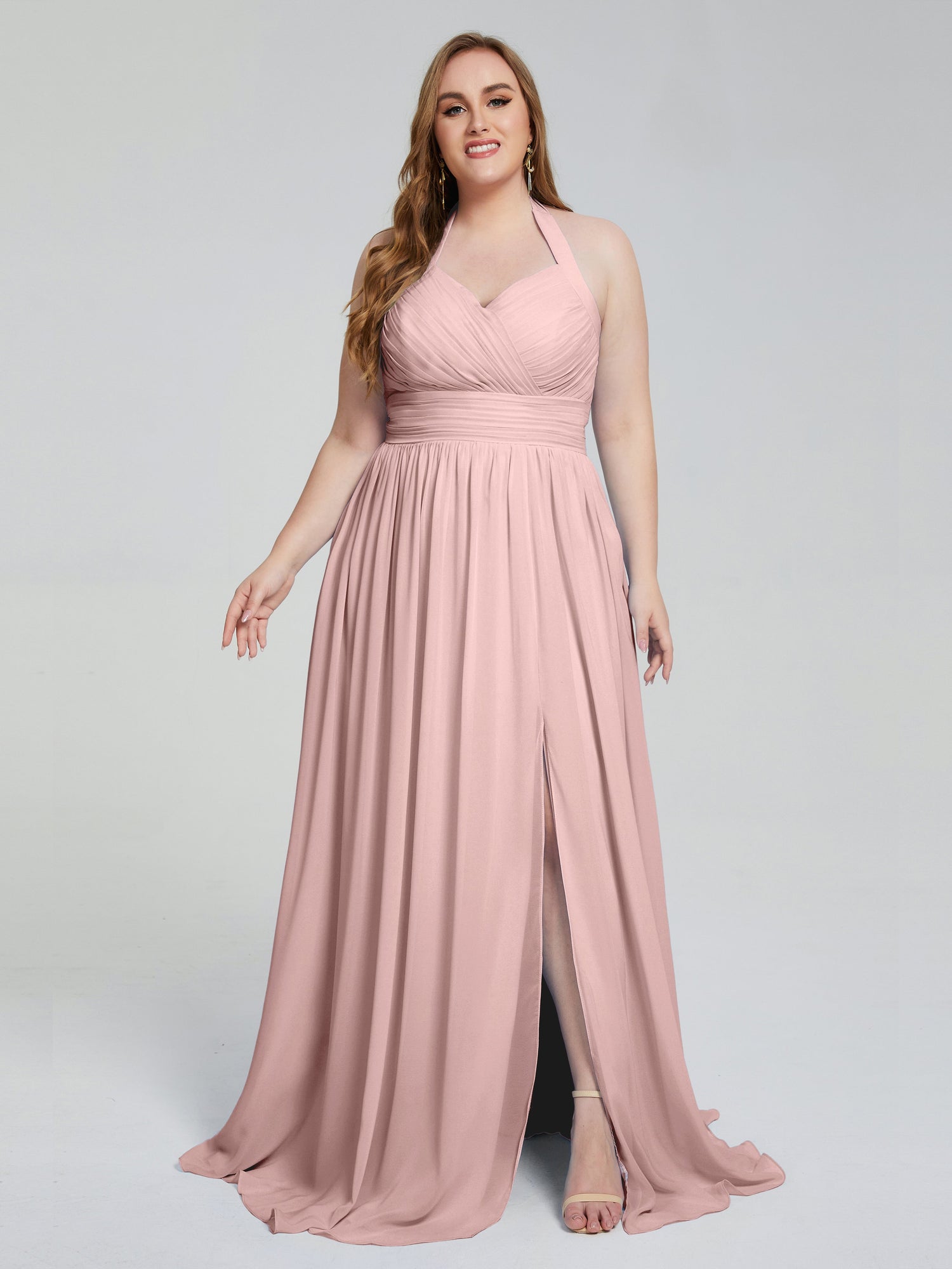 Plus size discount dusty rose dress