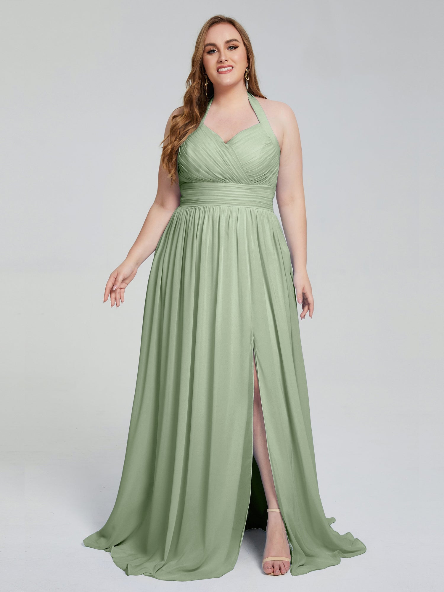 66 Colors Adorable V Neck Ruffles Bridesmaid Dresses Cicinia