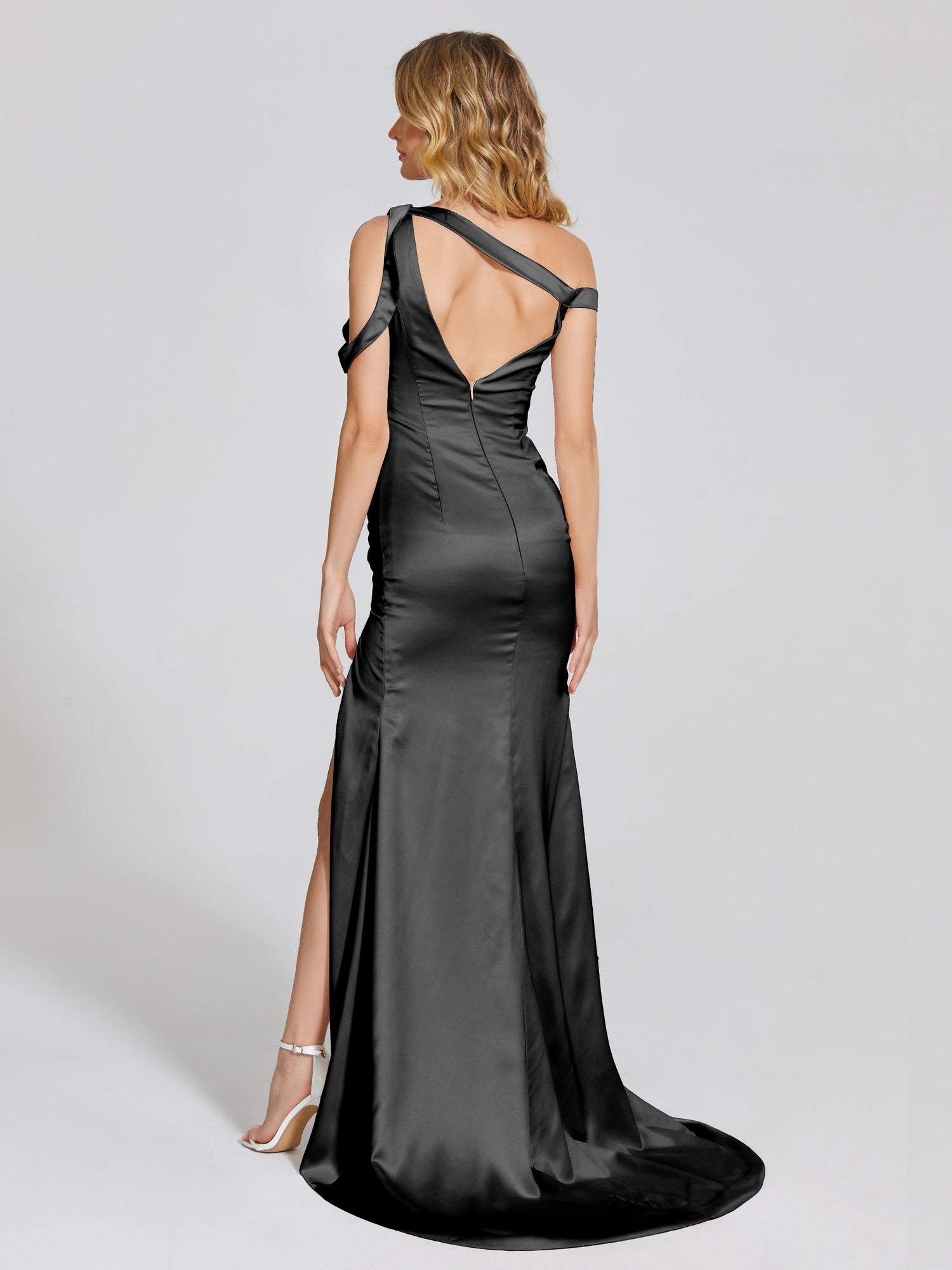Harley Straps Plus Size Soft Satin Bridesmaid Dresses